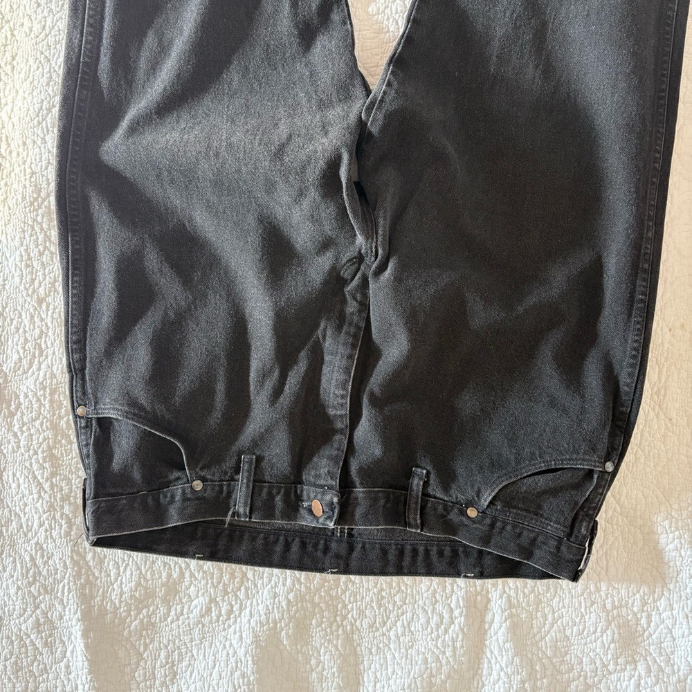 Vintage Made in USA Wrangler Black Jeans High Rise Straight Leg Men’s 40x30 - Picture 4 of 12